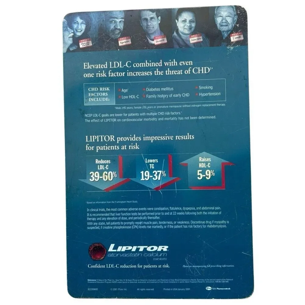 Lipitor Pharmaceutical Advertising Clipboard